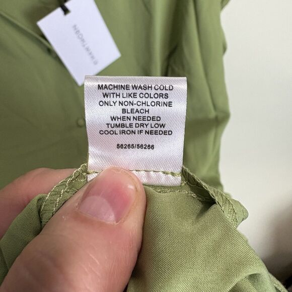 41 Hawthorn Stitch Fix Short Sleeve Dress Size 3X Womens Sage Green NWT - Picture 9 of 9